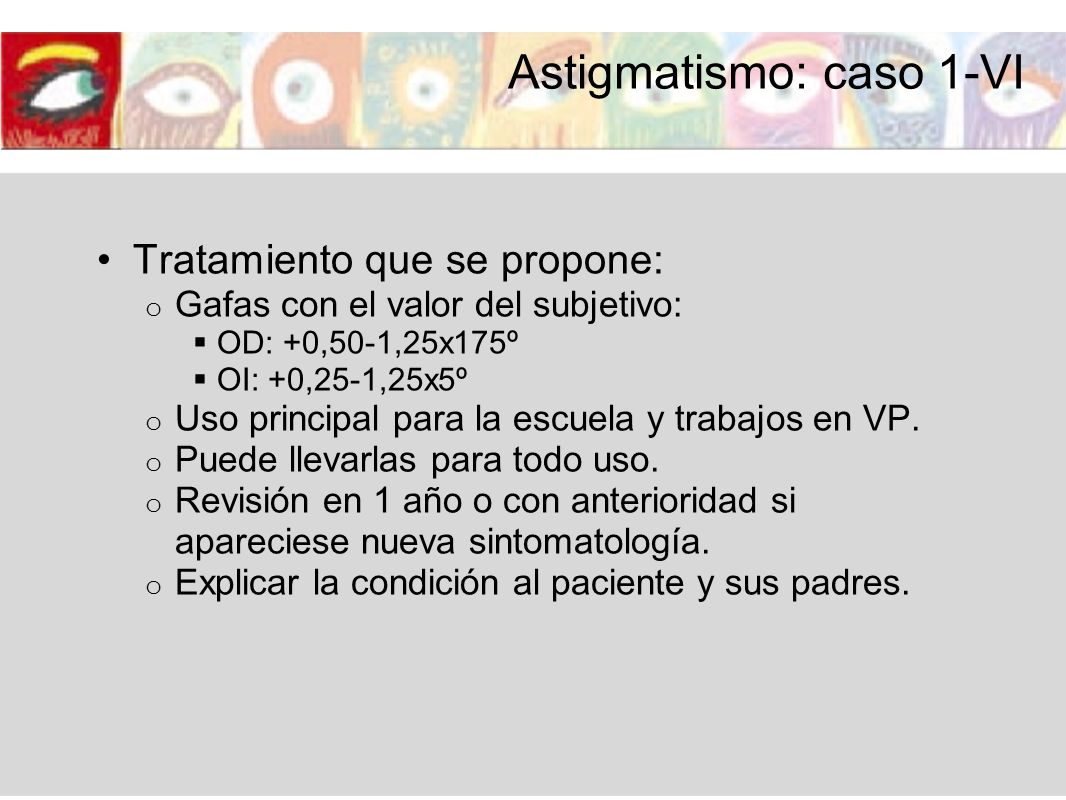 ASTIGMATISMO El objetivo de este apartado es Determinar los